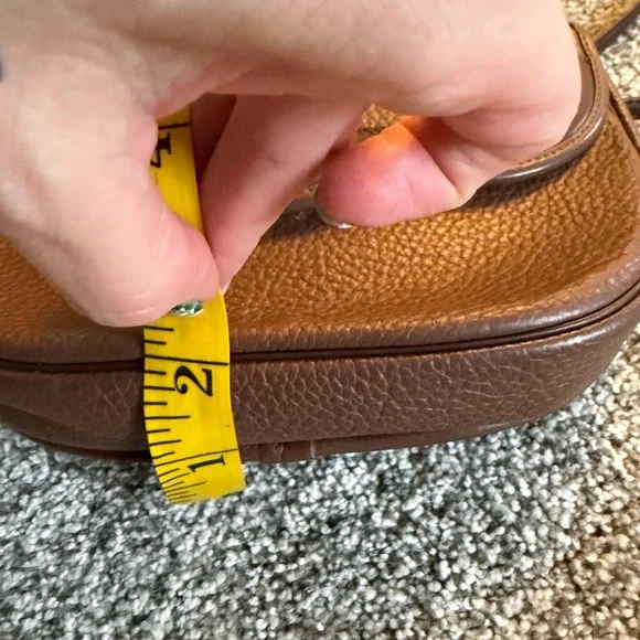 Vintage Dior Brown Leather cross body bag with COA in pictures - Picture 11 of 12